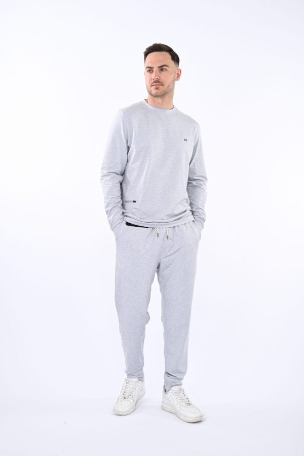 Platinum Heather Pullover with Hidden Pocket