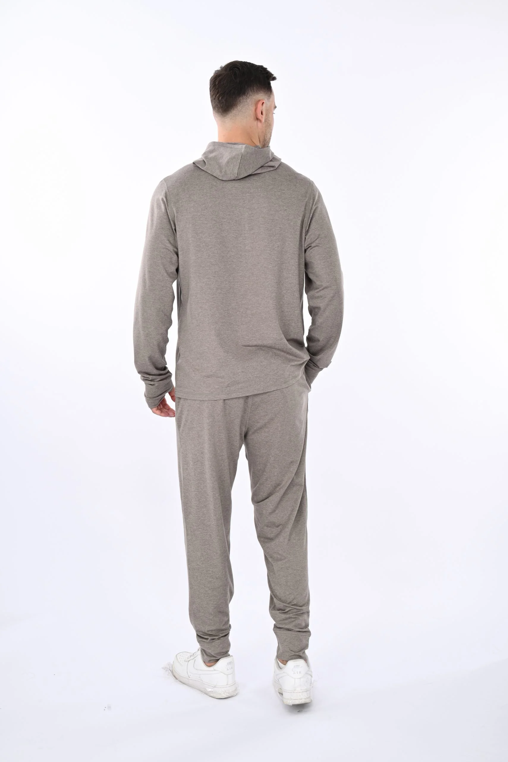 Gray Heather Hoodie with 1/4 Zip - Image 3
