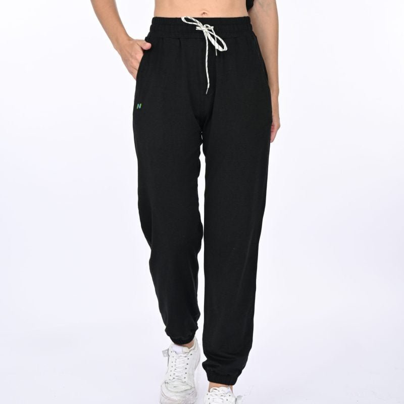 Black Heather Drawstring Pants