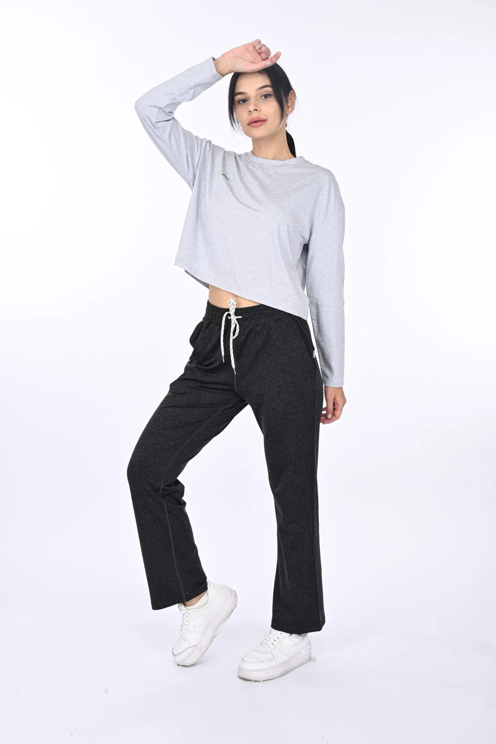 Platinum Heather Pullover Crop Top - Image 7