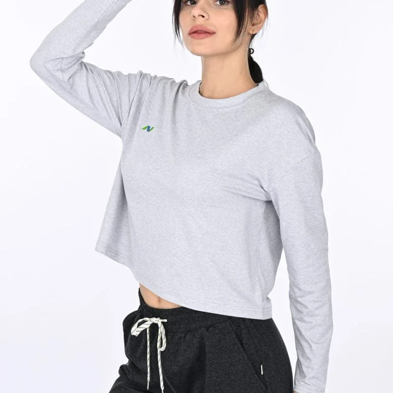 Platinum Heather Pullover Crop Top