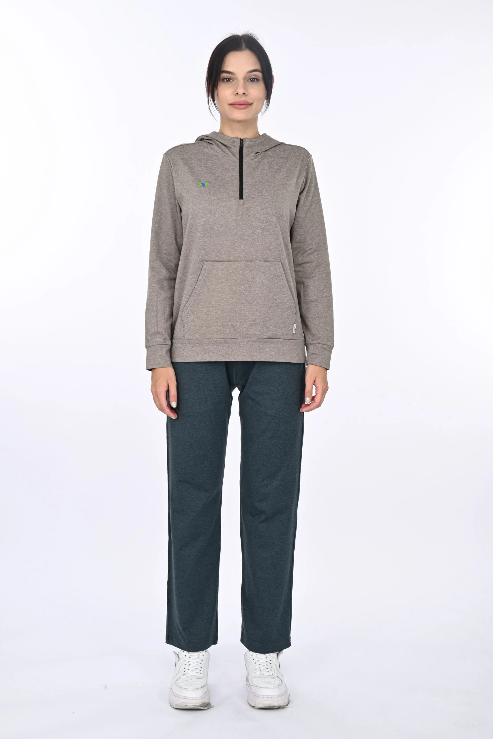 Gray Heather Hoodie with Front Pocket - Image 11