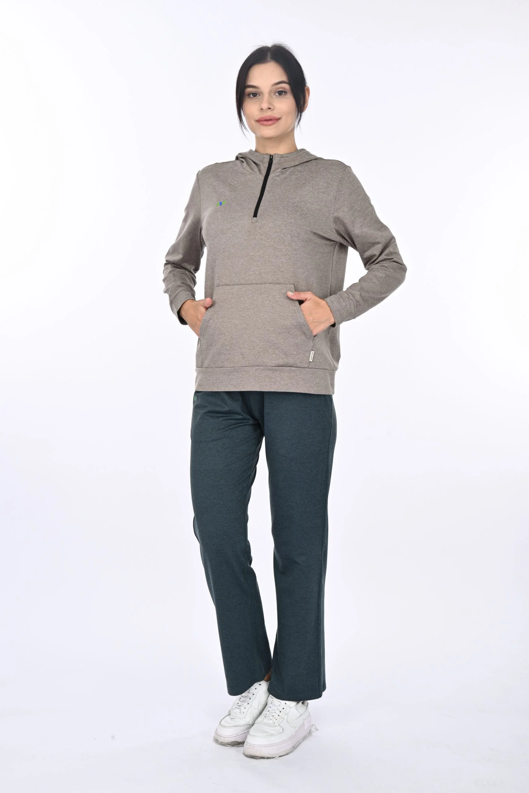 Gray Heather Hoodie with Front Pocket - Image 10