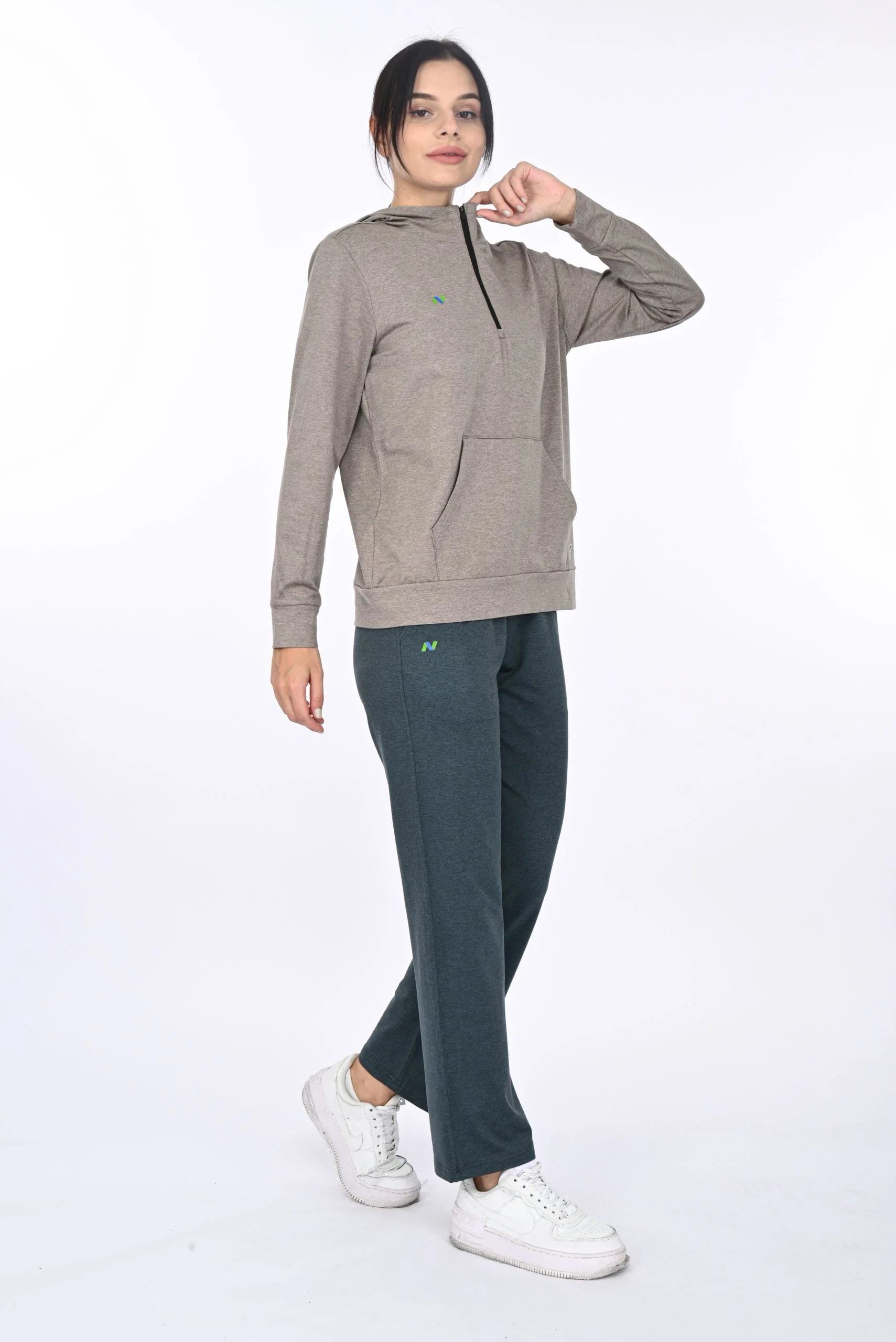 Gray Heather Hoodie with Front Pocket - Image 9