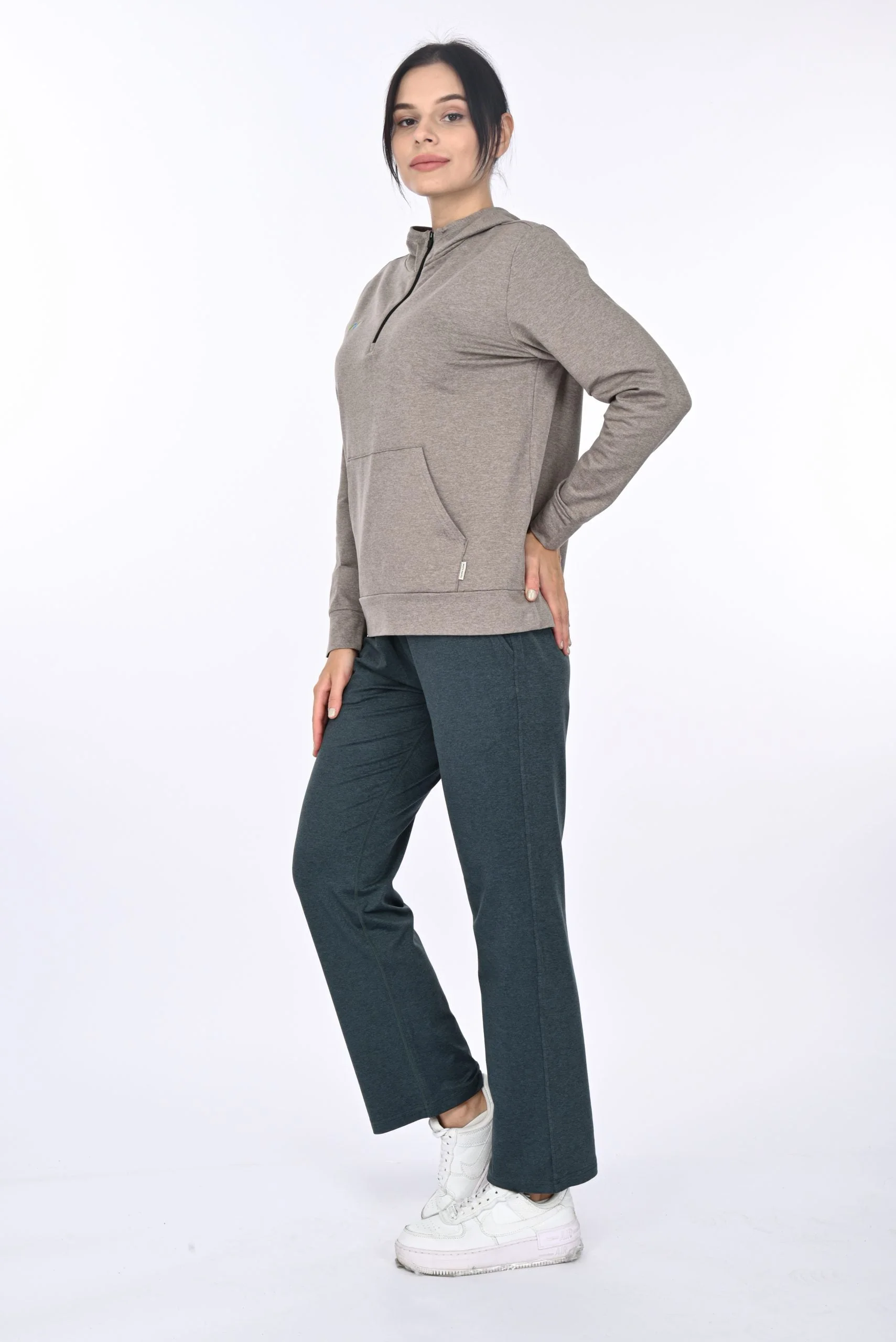 Gray Heather Hoodie with Front Pocket - Image 8