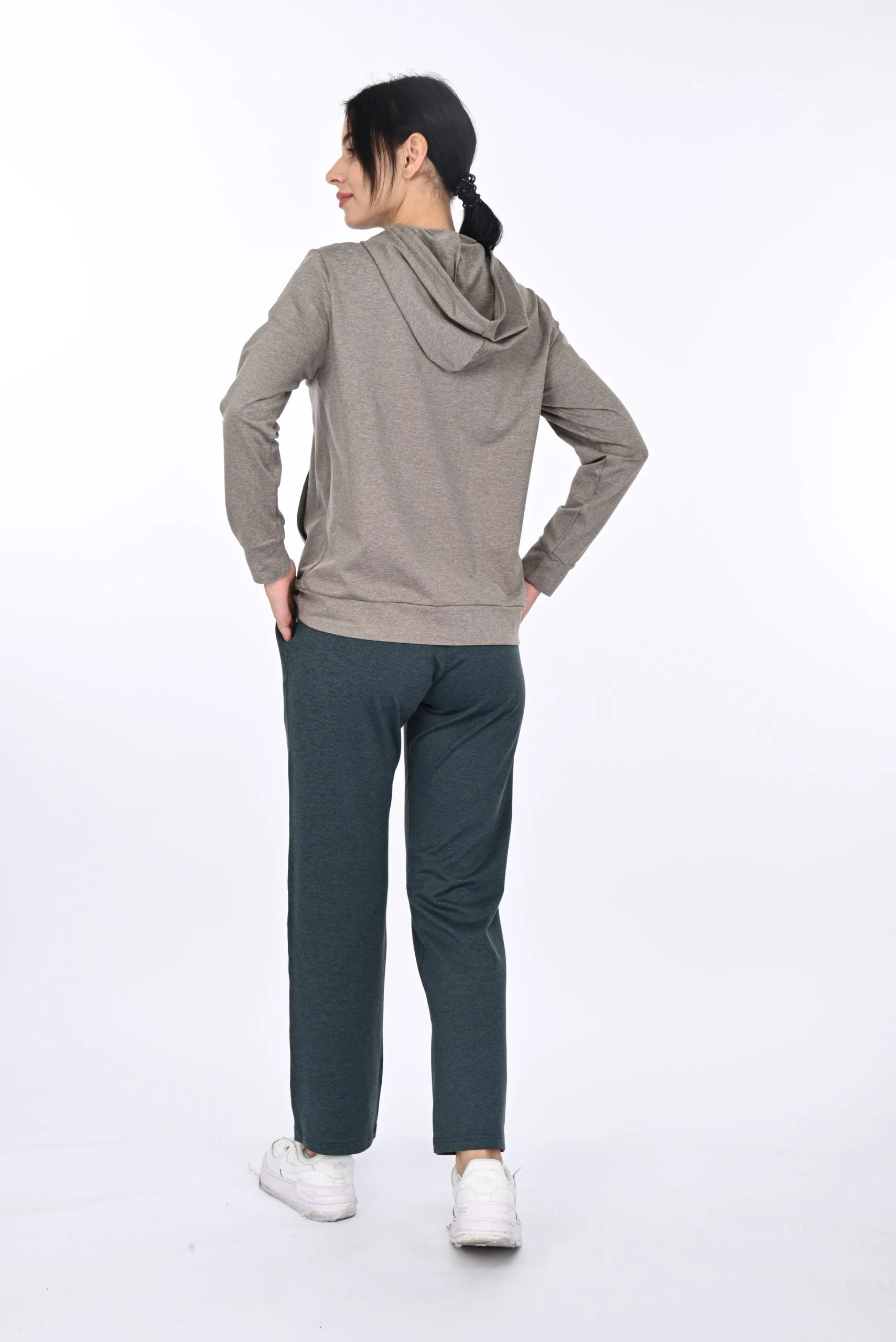Gray Heather Hoodie with Front Pocket - Image 7
