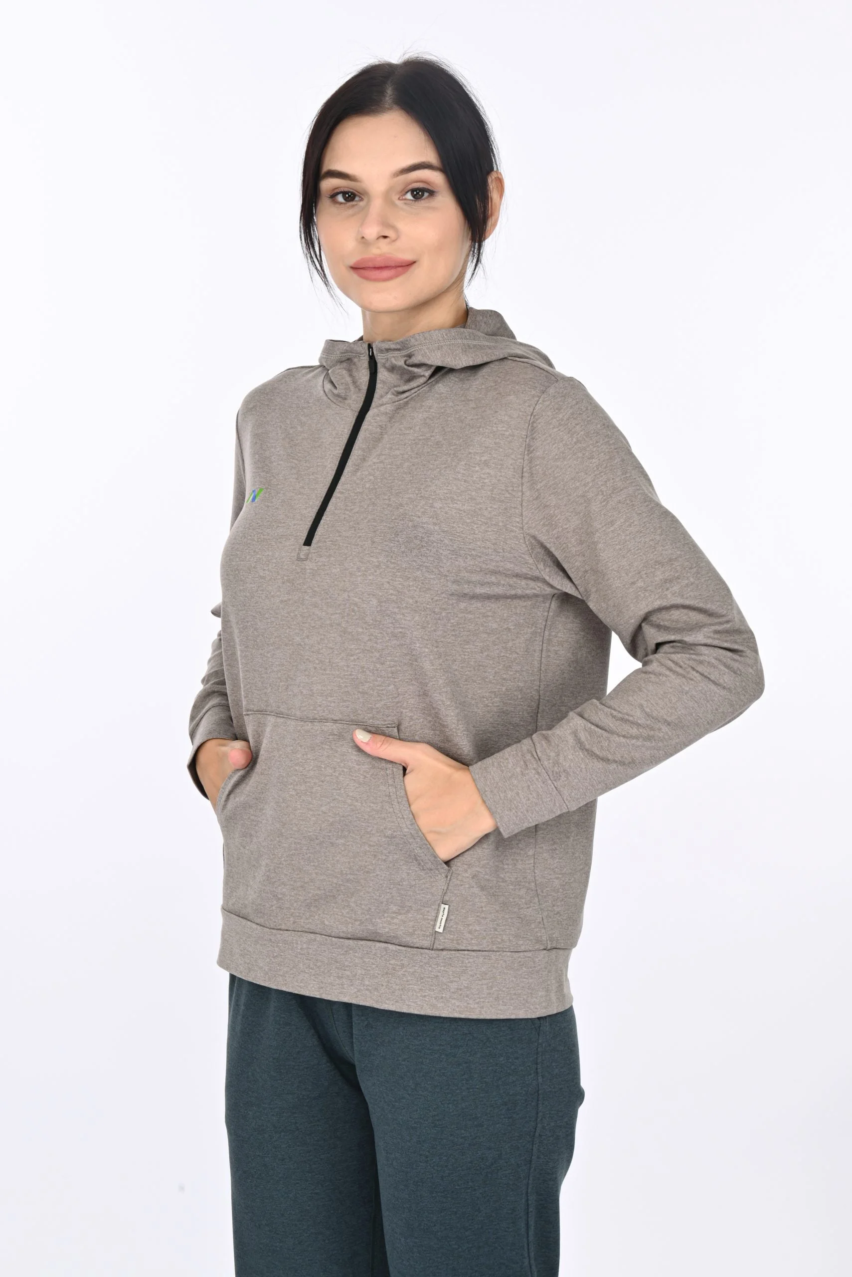 Gray Heather Hoodie with Front Pocket - Image 5