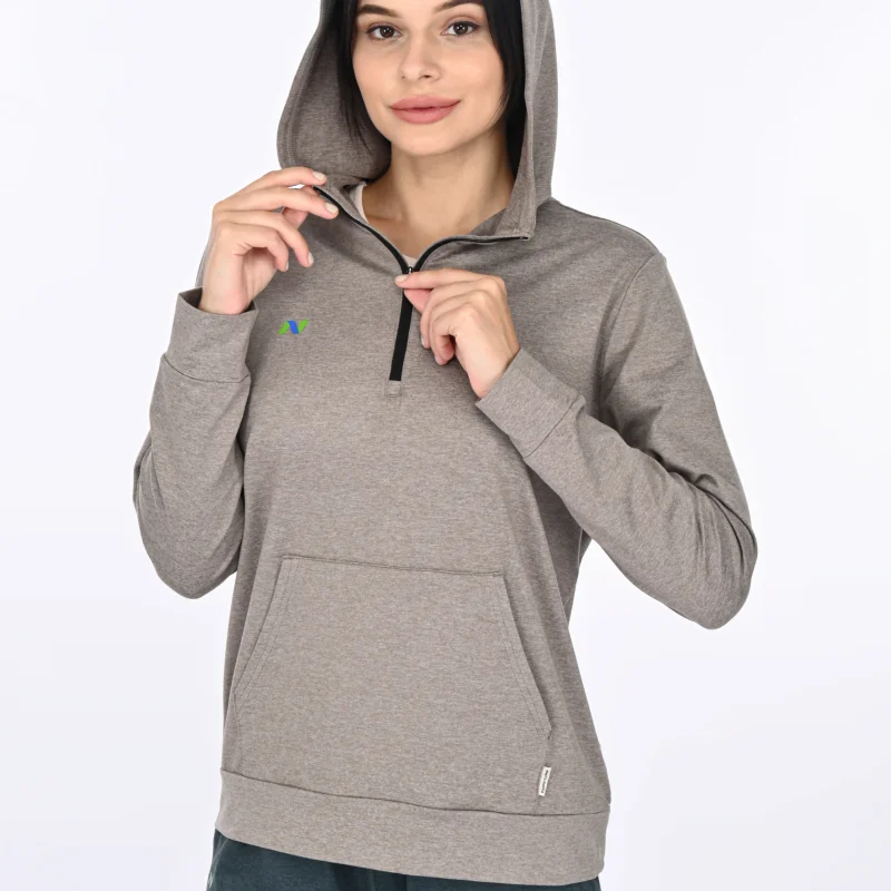 Gray Heather Hoodie with Front Pocket