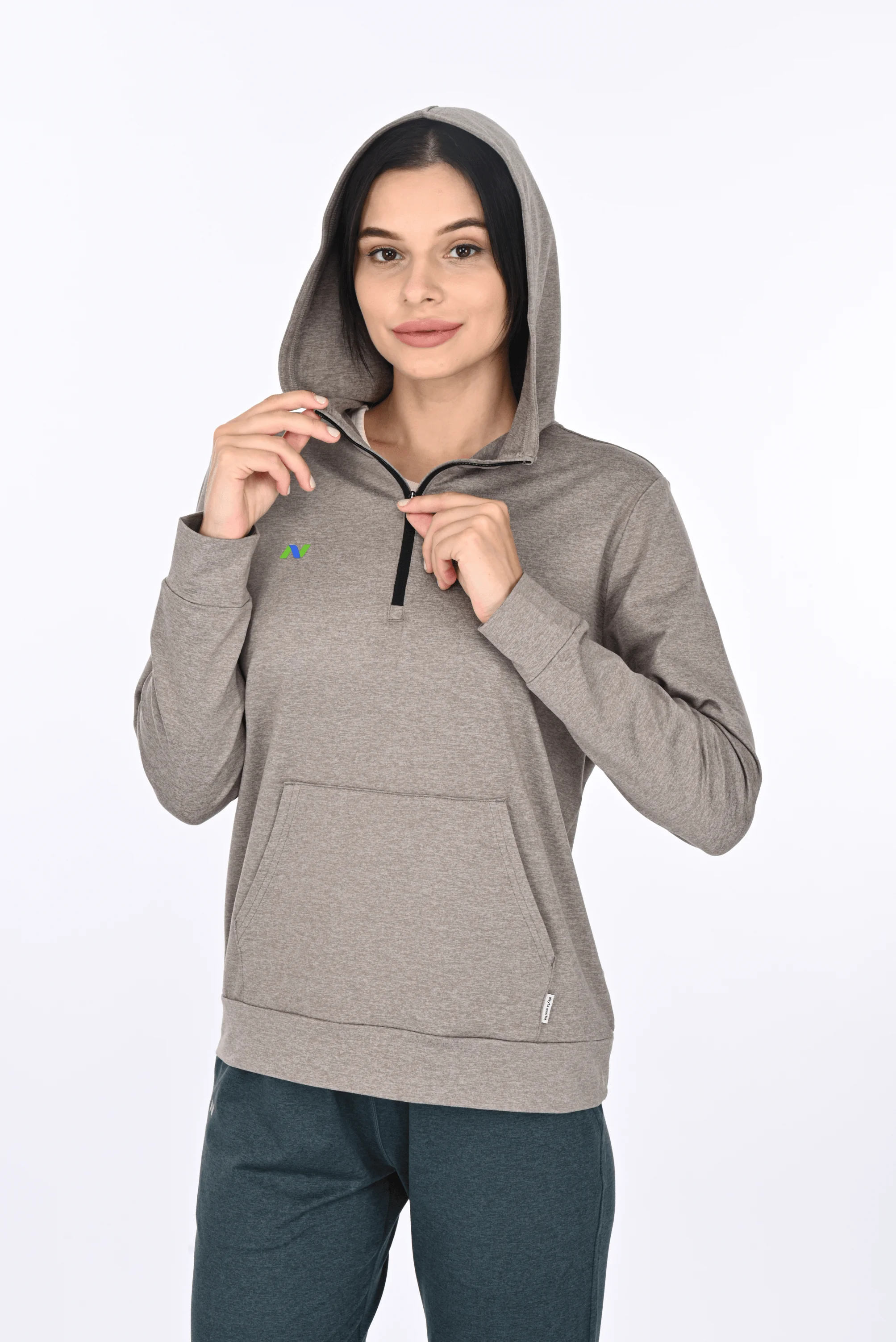 Gray Heather Hoodie with Front Pocket