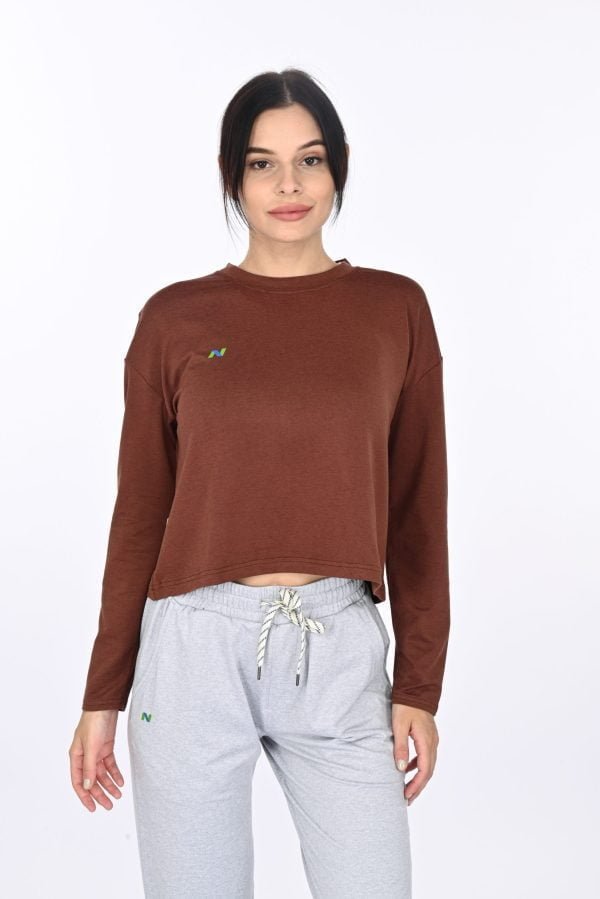 Stone Heather Pullover Crop Top
