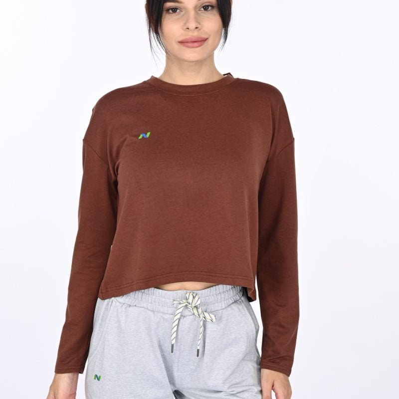 Stone Heather Pullover Crop Top