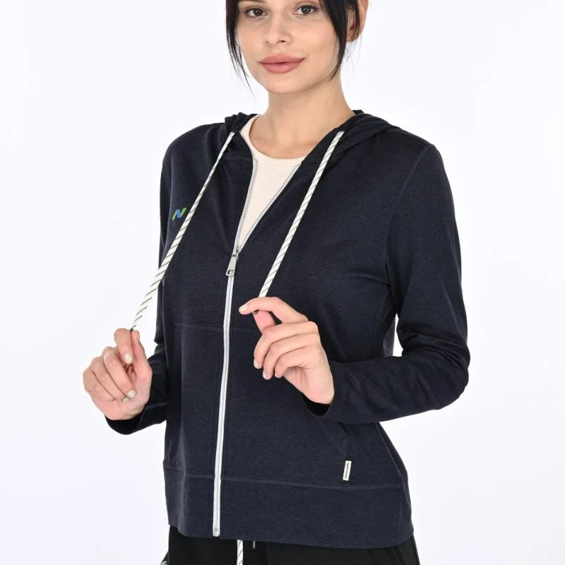Azure Heather Zip Hoodie
